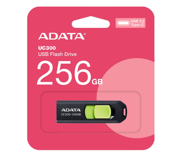 ADATA USB 3.0/USB 3.1 gen 1/USB 3.2 gen 1 256GB 100MB/s ACHO-UC300-256G-RBK/GN - 1202701 - zdjęcie